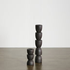Totem Pine Wood Taper Candlestick Holder - Che Cose Belle