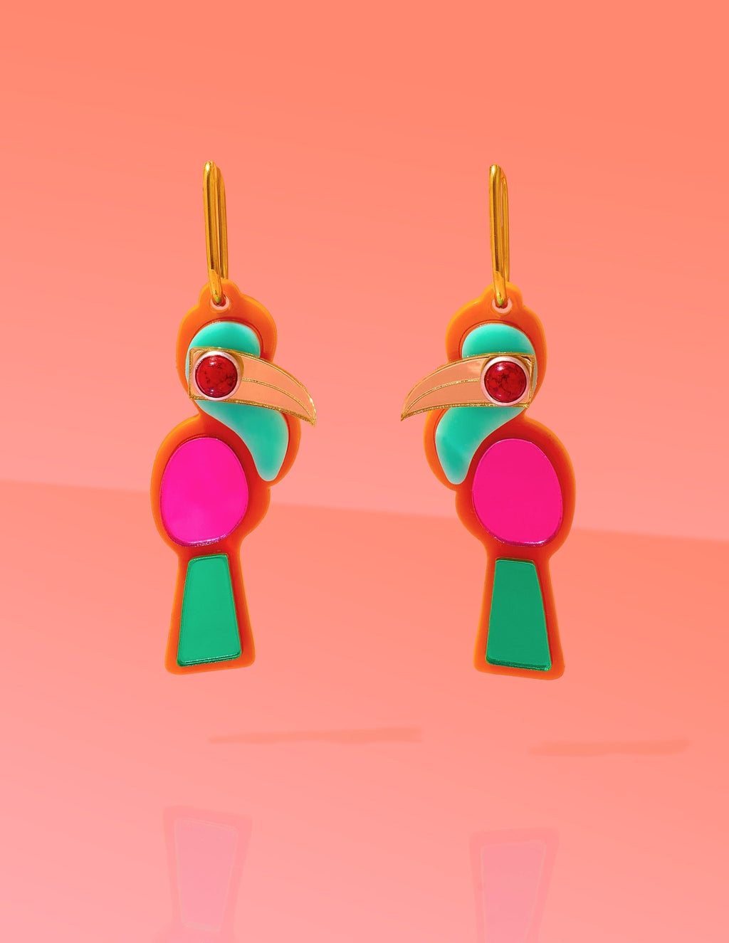 Toucan Hoop Earrings Vibrant - Che Cose Belle