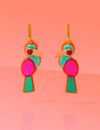 Toucan Hoop Earrings Vibrant - Che Cose Belle