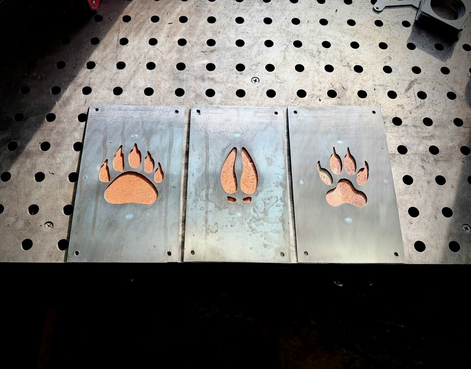 Trail of the Wild – Animal Tracks Layered Steel Wall Art - Che Cose Belle