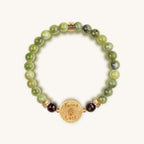 Transportive Energy Jade Stone Hamsa Bracelet - Che Cose Belle