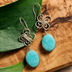 Trebol Amazonite Dangle Earrings - Che Cose Belle