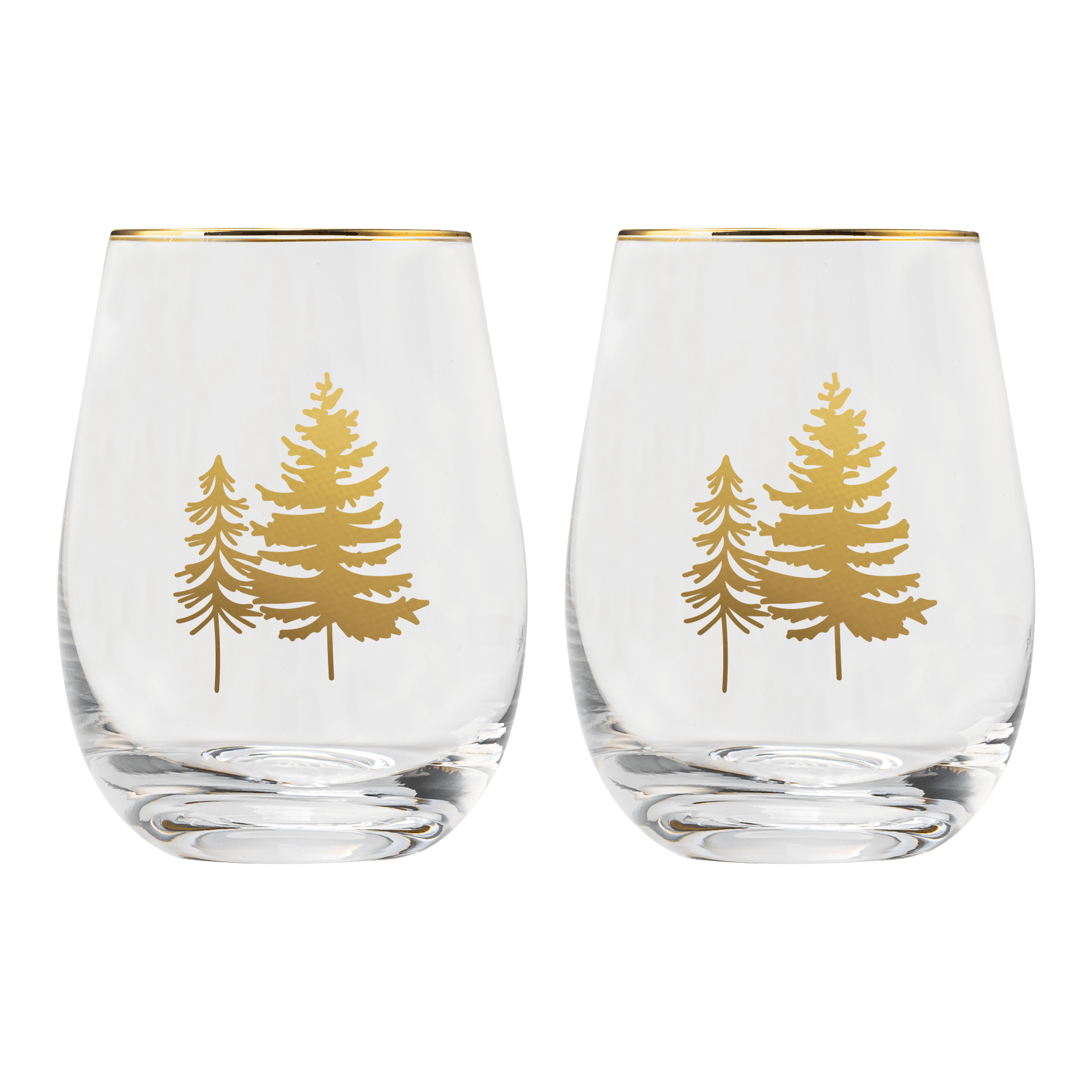 Trees Stemless Wine Glass - Boxed Set of 2 - Che Cose Belle