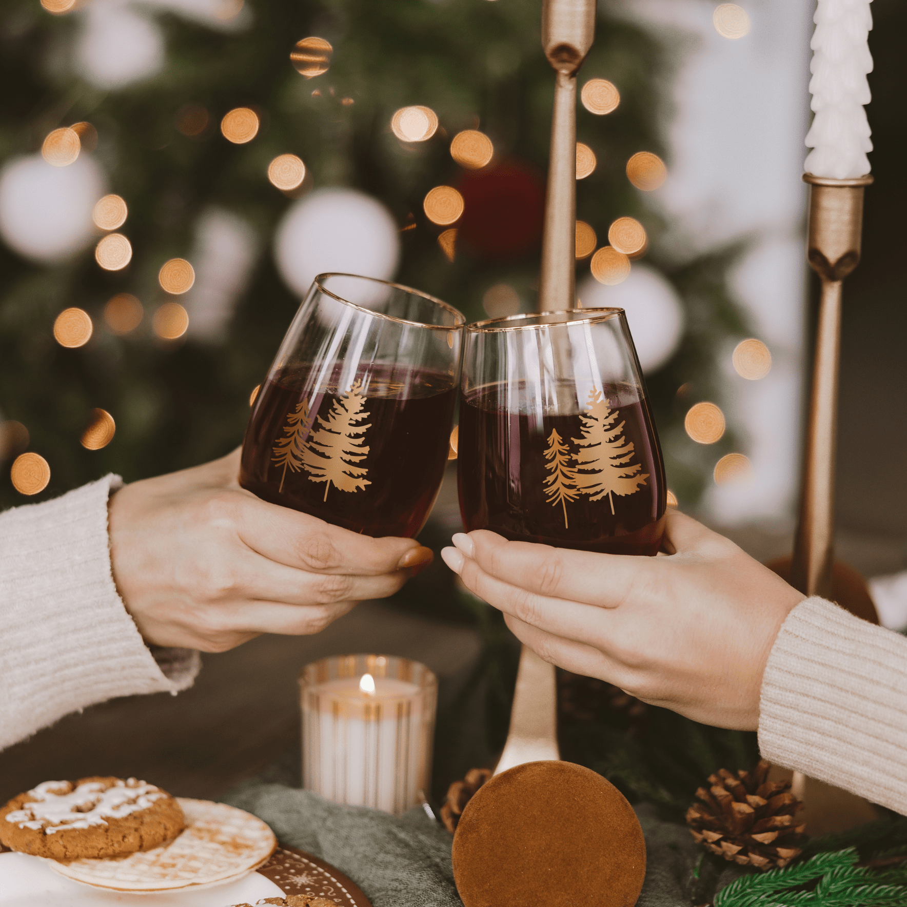Trees Stemless Wine Glass - Boxed Set of 2 - Che Cose Belle