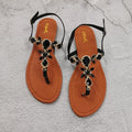 Trendy Summer Women's Shoes Beautiful Crystal Shiny Flat Sandals With Back Strap Footwear Rhinestones Flat Sandals Strappy Comfort Open Toe Flat Women Sandals - Che Cose Belle