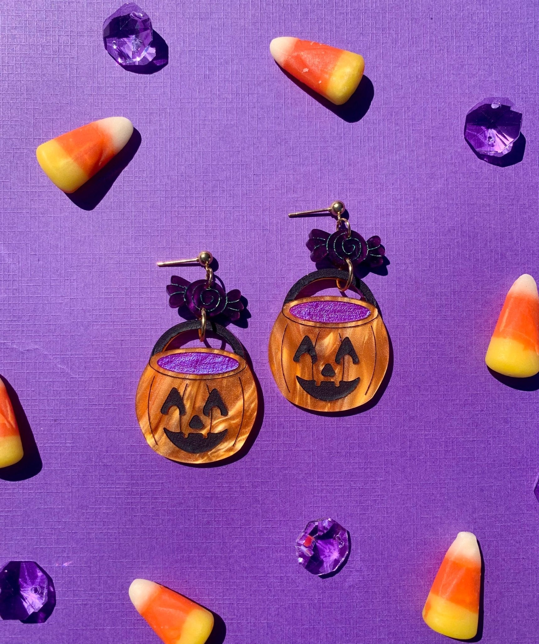 Trick or Treat Acrylic Halloween Earrings - Che Cose Belle