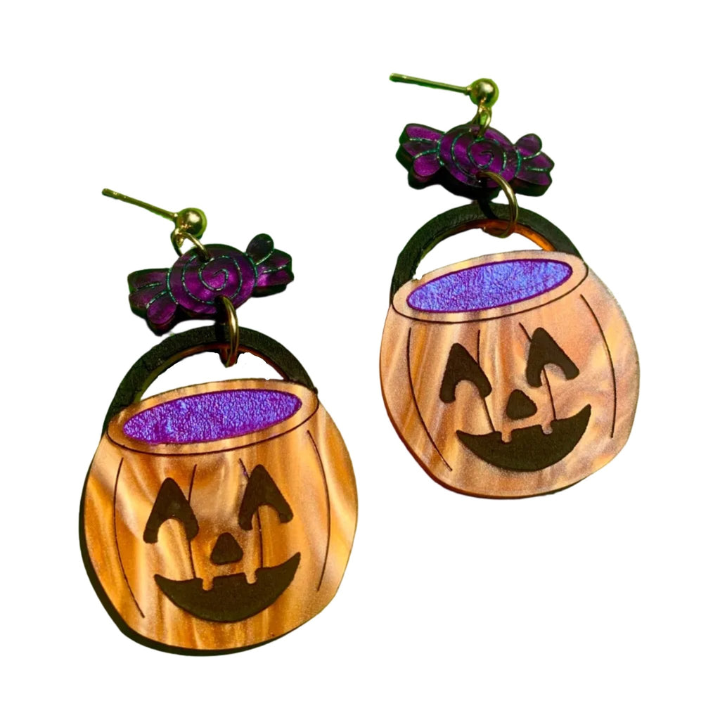 Trick or Treat Acrylic Halloween Earrings - Che Cose Belle