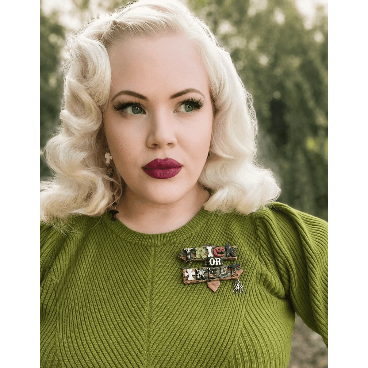 Trick or Treat Halloween Brooch by Lipstick & Chrome - Che Cose Belle