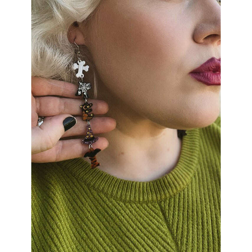 Trick or Treat Halloween Earrings by Lipstick & Chrome - Che Cose Belle