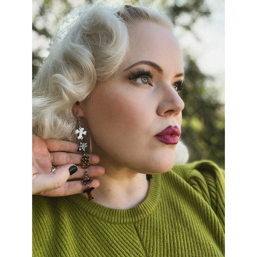 Trick or Treat Halloween Earrings by Lipstick & Chrome