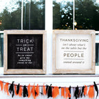 Double-Sided Halloween To Thanksgiving Reversible Porch Sign 2-in-1 Fall Decor