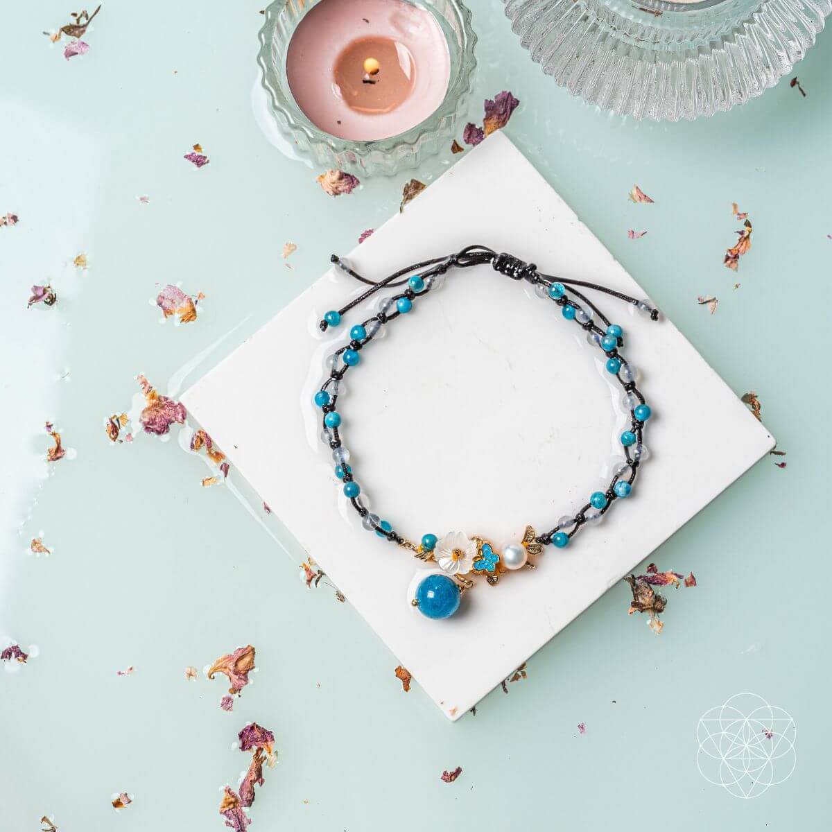 Triple Crystal Anklet of Positivity - Che Cose Belle