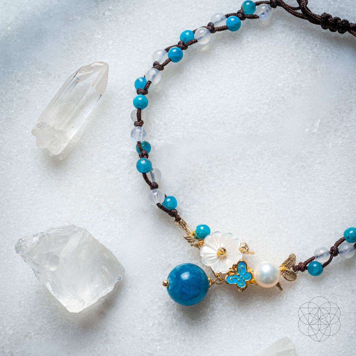 Triple Crystal Anklet of Positivity - Che Cose Belle