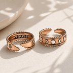 Trust Moon Phase Adjustable Ring - Che Cose Belle