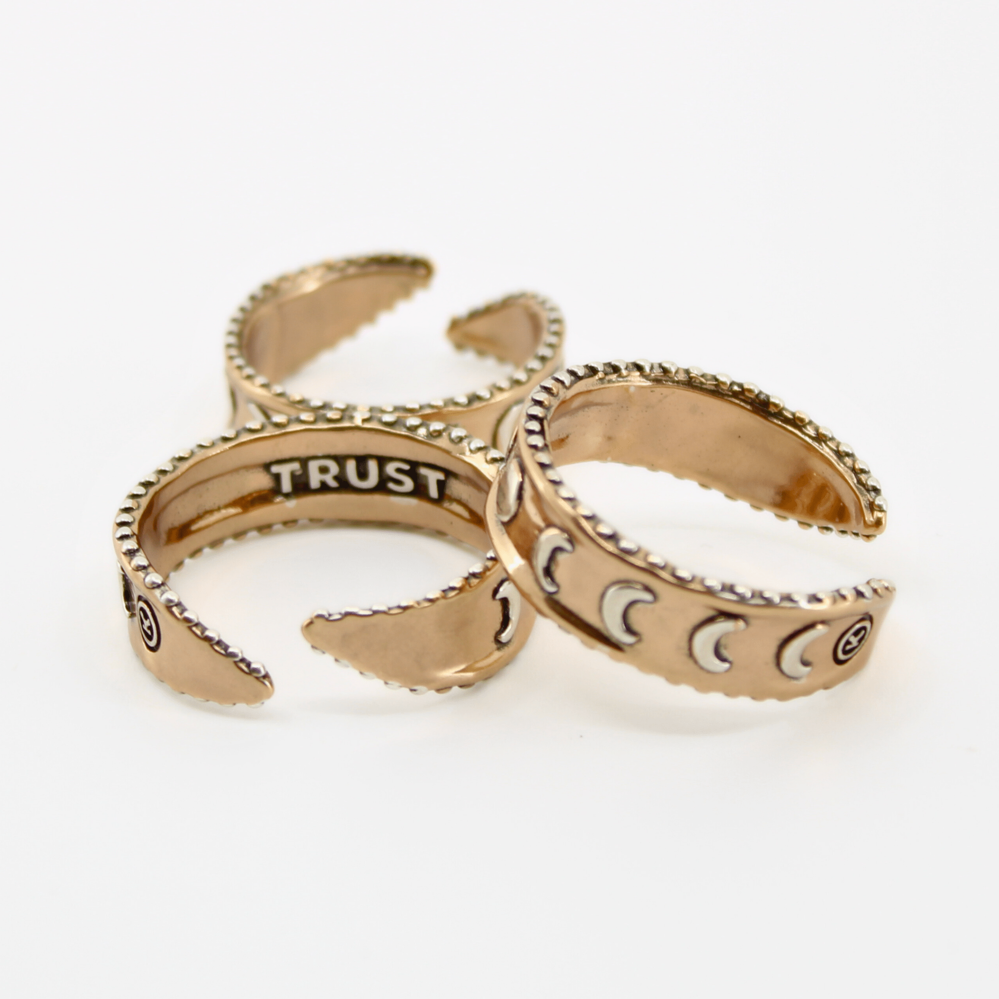 Trust Moon Phase Adjustable Ring - Che Cose Belle
