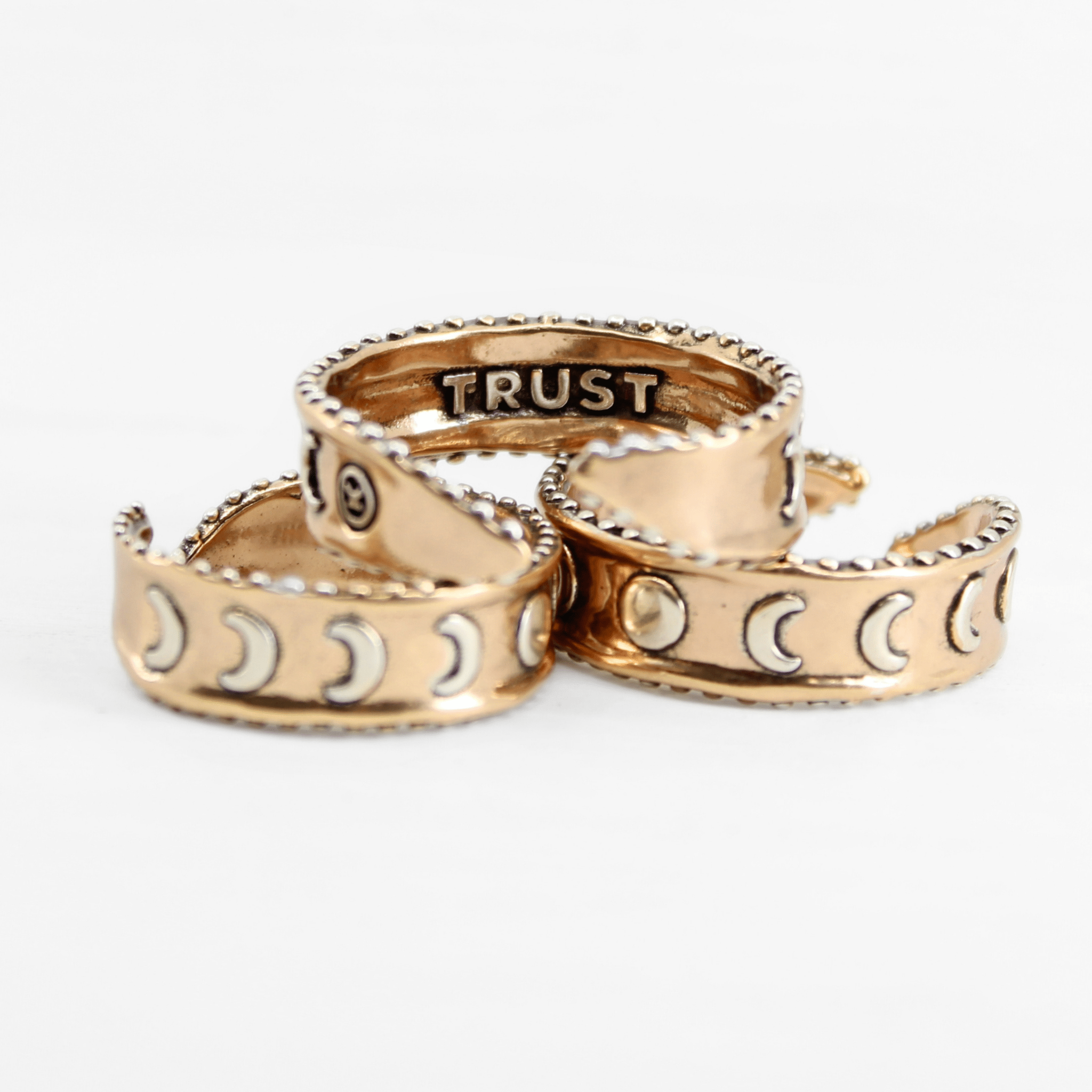 Trust Moon Phase Adjustable Ring - Che Cose Belle