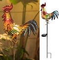 Tryme Rooster Solar Lights Outdoor Decorative Garden Statue Gifts for Chicken Lovers Women Mother Metal Yard Art for Lawn - Che Cose Belle