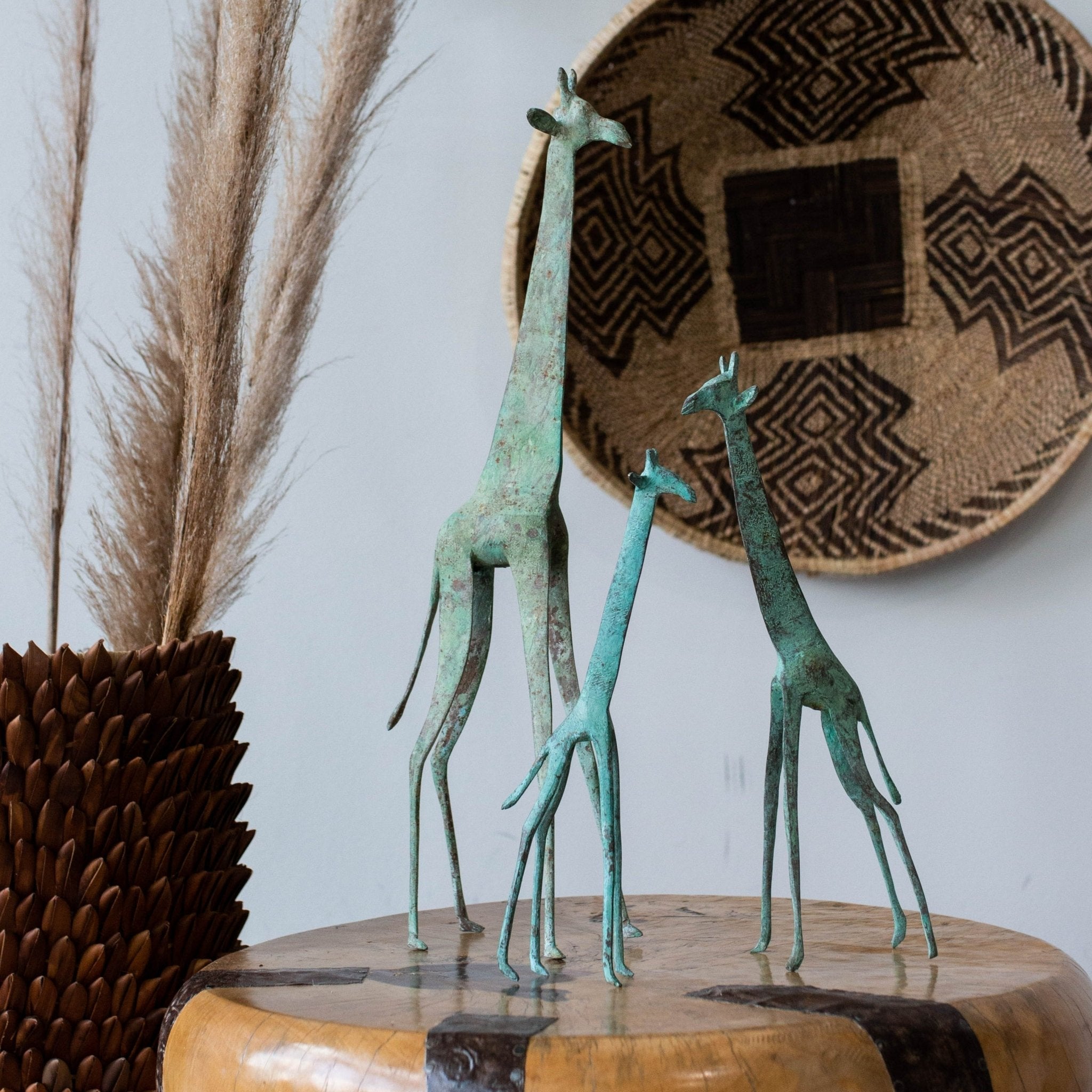 Tuareg Brass Giraffes Figurines - Che Cose Belle