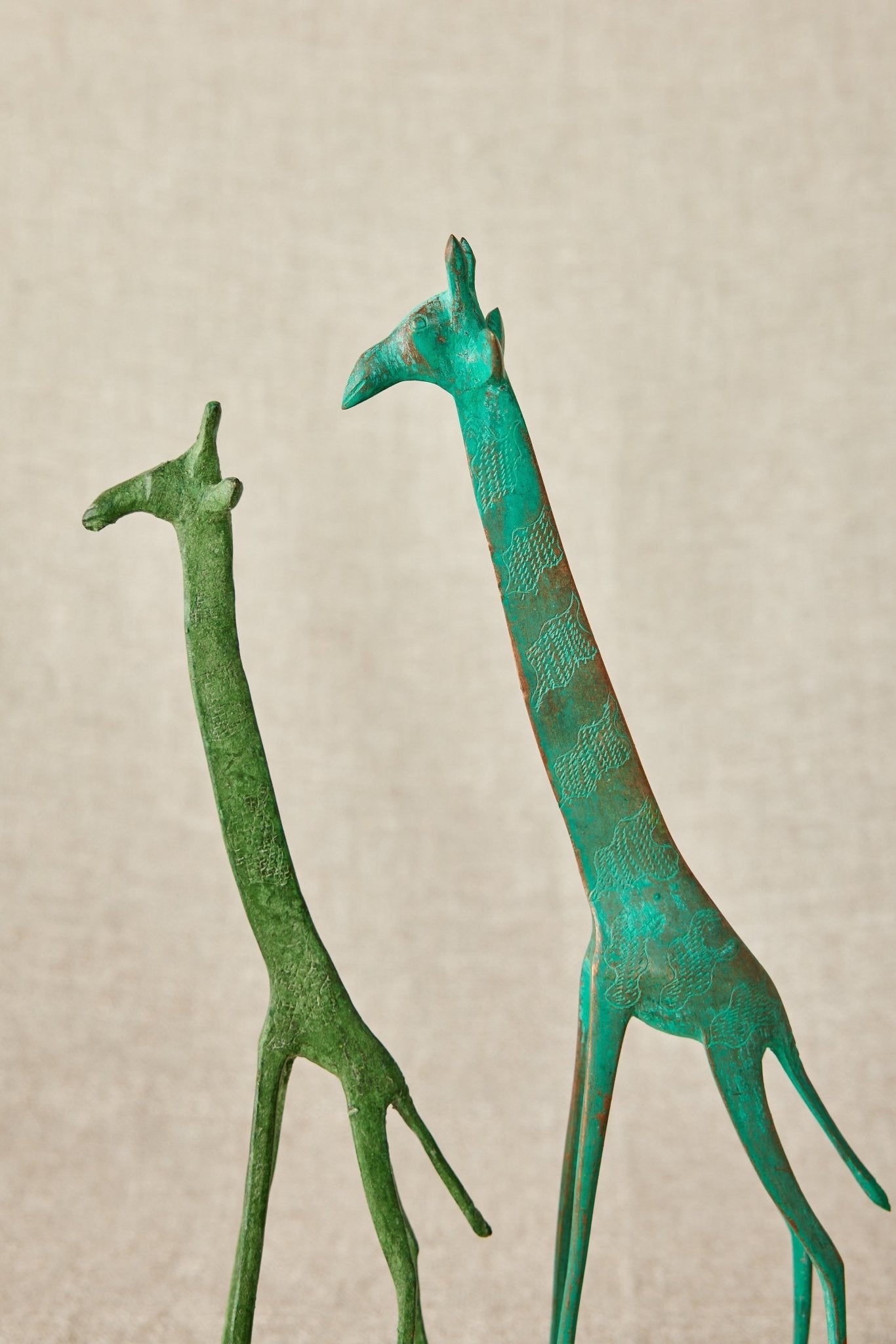 Tuareg Brass Giraffes Figurines - Che Cose Belle
