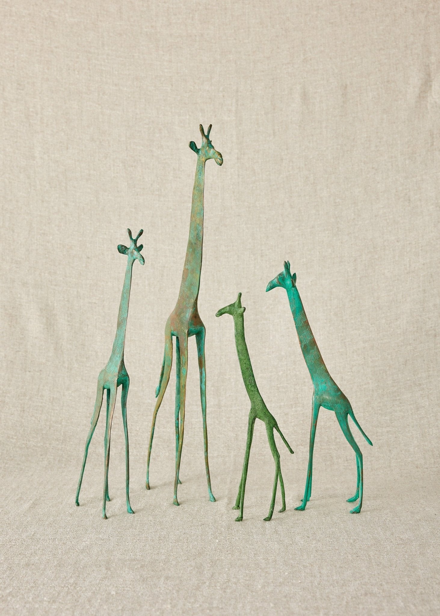Tuareg Brass Giraffes Figurines - Che Cose Belle