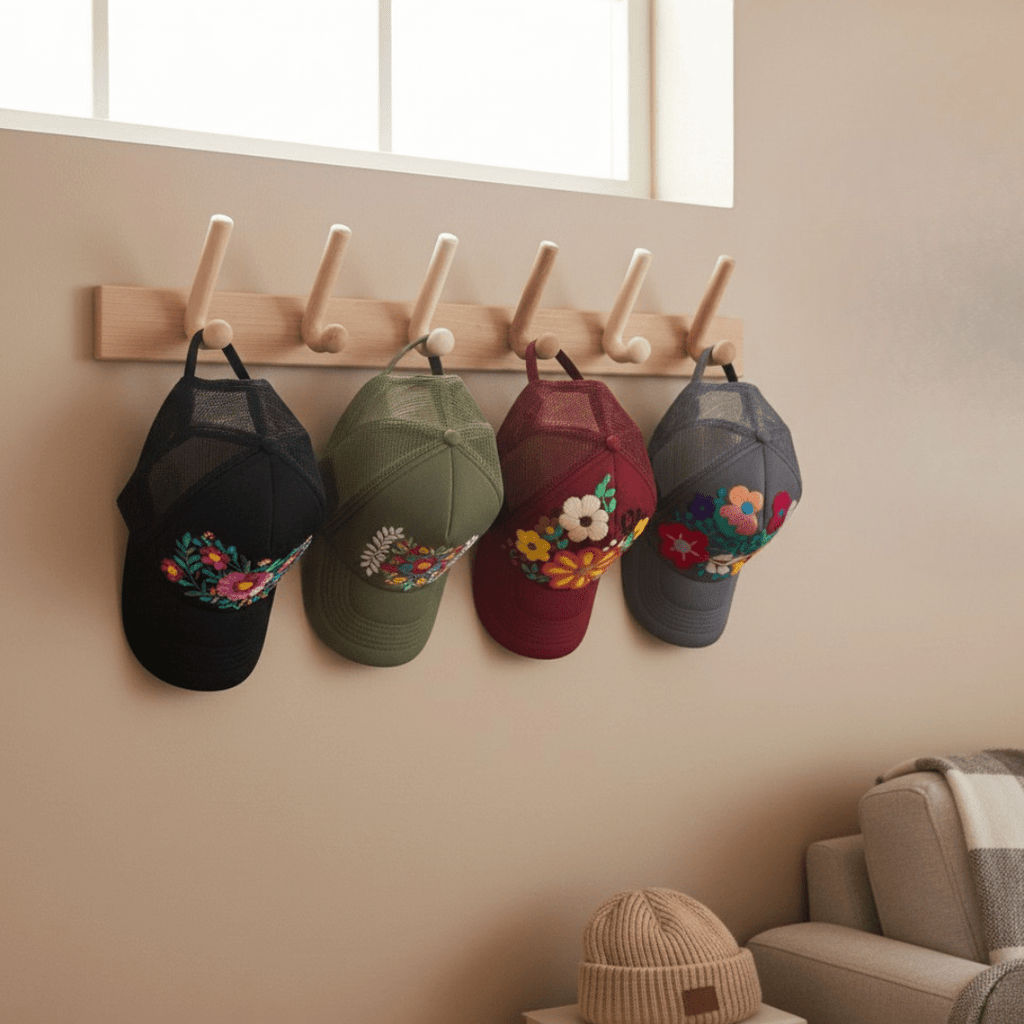 Tulum Hand Embroidered Trucker Flower Hat - Mexico - Che Cose Belle