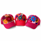 Tulum Hand Embroidered Trucker Flower Hat - Mexico - Che Cose Belle