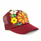 Tulum Hand Embroidered Trucker Flower Hat - Mexico - Che Cose Belle