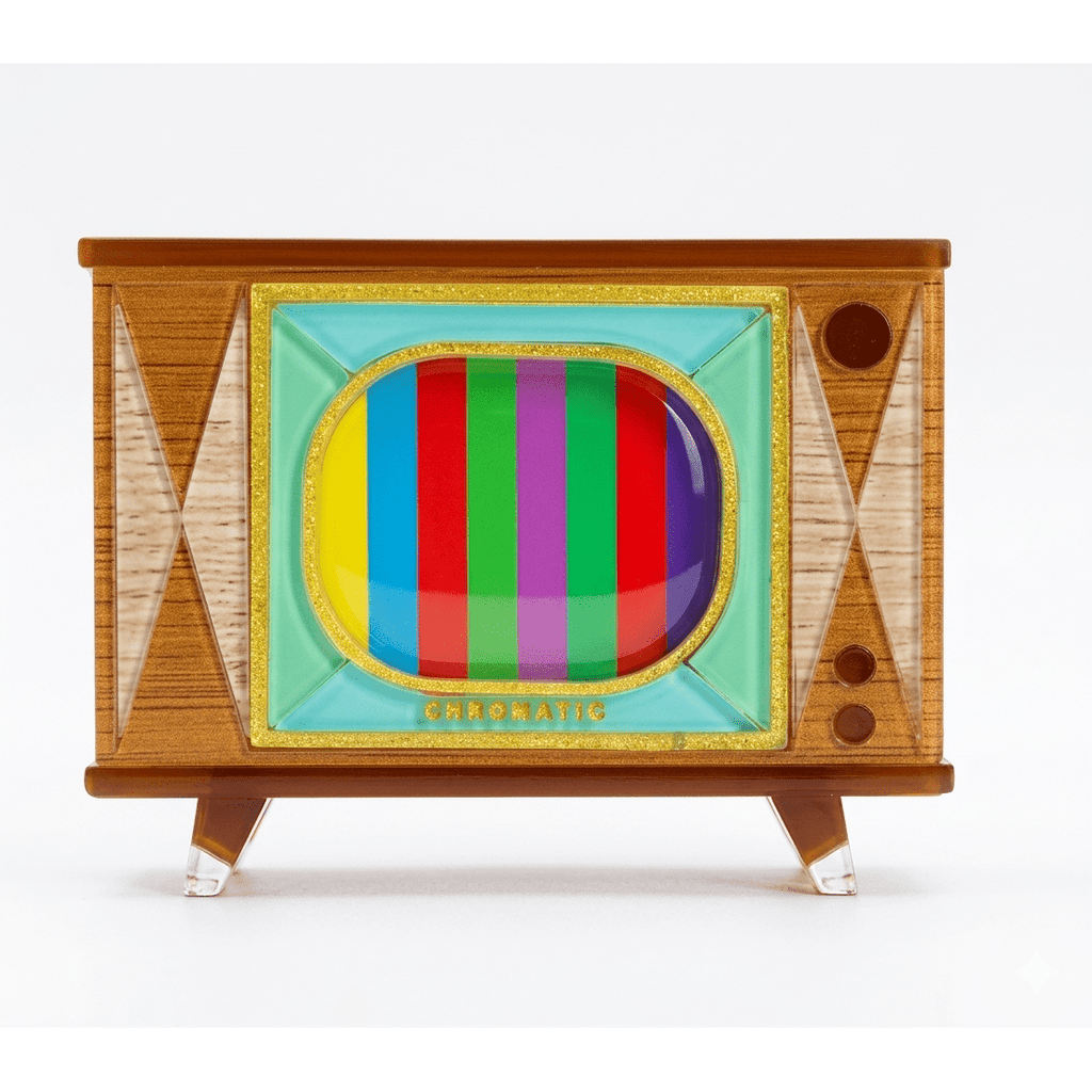 Tune In Customizable Retro TV Brooch by Lipstick & Chrome - Che Cose Belle