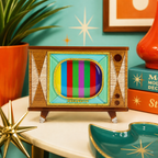 Tune In Customizable Retro TV Brooch by Lipstick & Chrome - Che Cose Belle