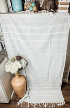 Turkish Stripe Towel 180 GSM Haley Lightweight Flat Woven Beach Bath Towel