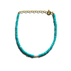 Turquoise and Pearl Beaded Bracelet - Che Cose Belle