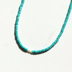 Turquoise and Pearl Beaded Necklace - Che Cose Belle