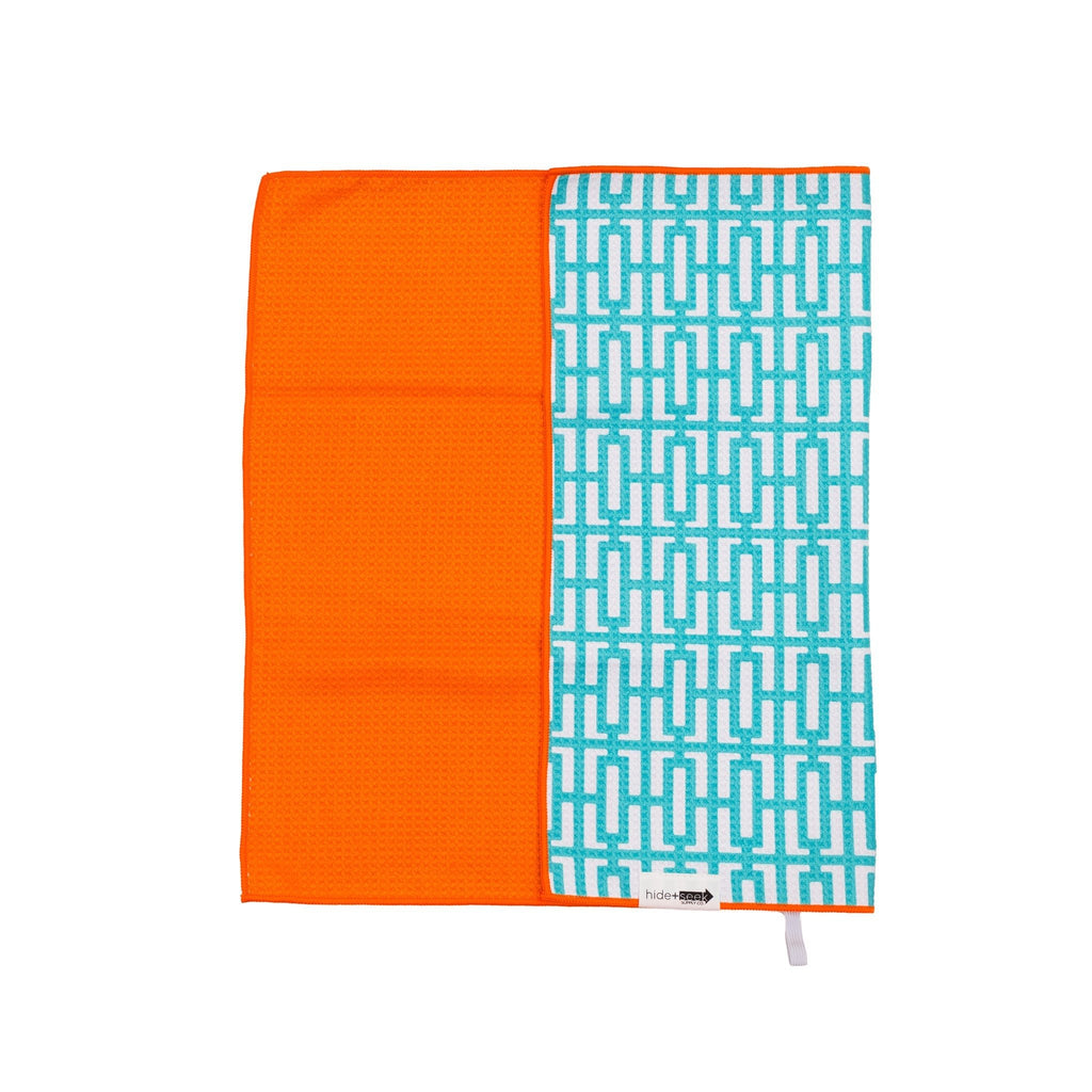 Turquoise Breeze Block Hand Towel 18" x 24" - Che Cose Belle