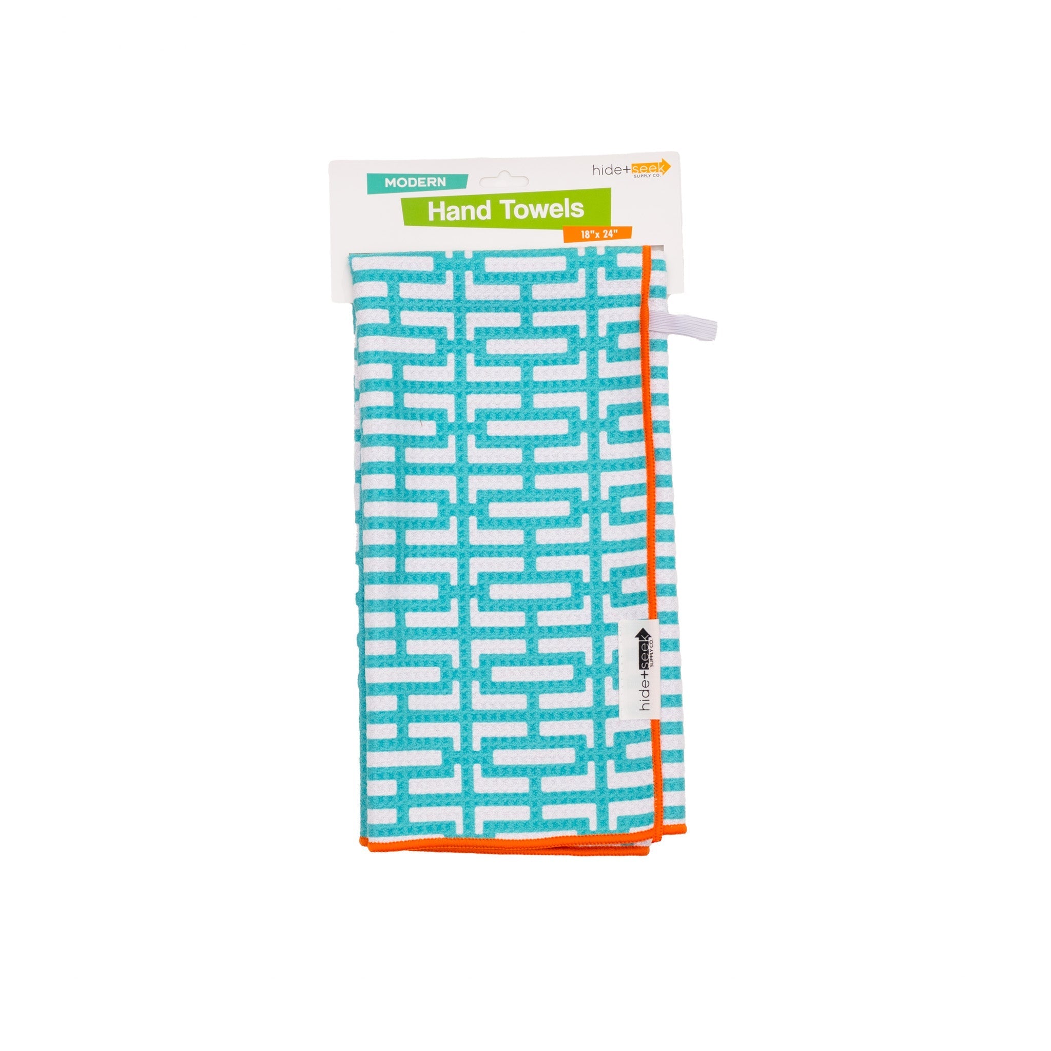 Turquoise Breeze Block Hand Towel 18" x 24" - Che Cose Belle