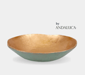 Turquoise Copper Finish Decorative 15 inch Bowl by Andaluca Home - Che Cose Belle