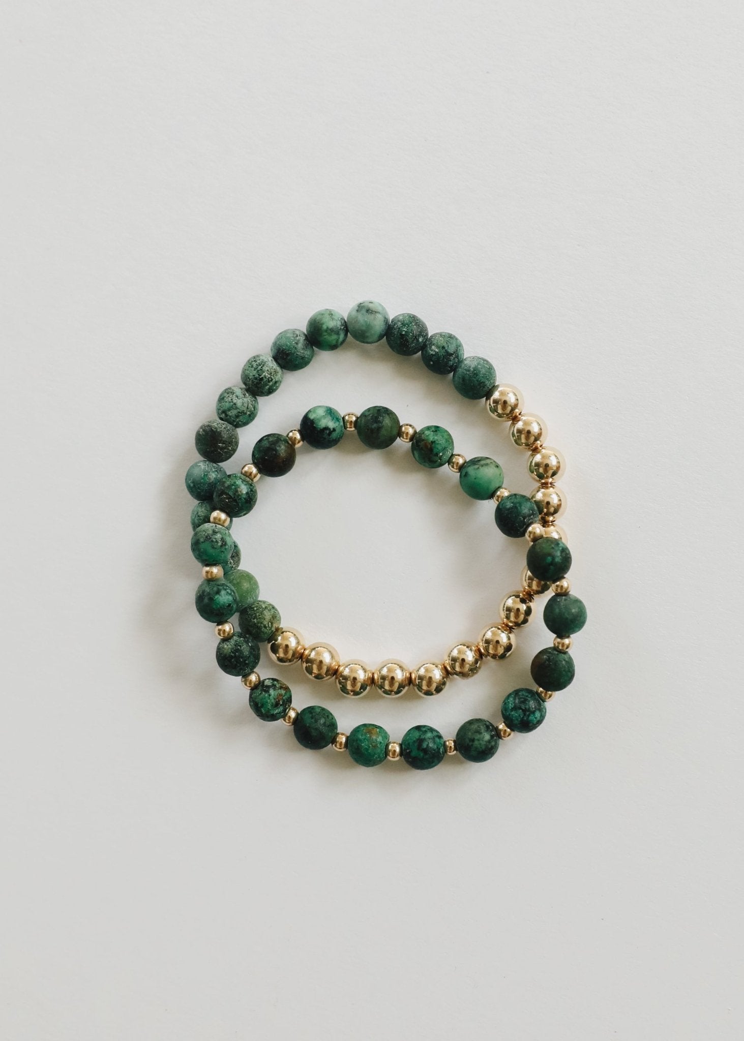 Turquoise Jasper :14k Gold Filled Sun + Moon || Adult Bracelets - Che Cose Belle
