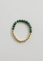 Turquoise Jasper :14k Gold Filled Sun + Moon || Adult Bracelets - Che Cose Belle