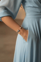 Turquoise Pearl Glory Cross Bracelet - Che Cose Belle