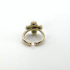 Turquoise Pearl Glory Cross Ring - Che Cose Belle