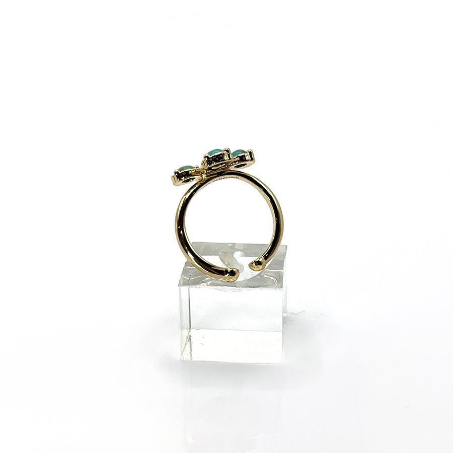 Turquoise Pearl Glory Cross Ring - Che Cose Belle
