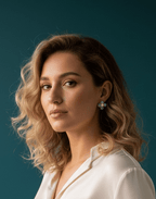 Turquoise Pearl Glory Cross Stud Earrings - Che Cose Belle