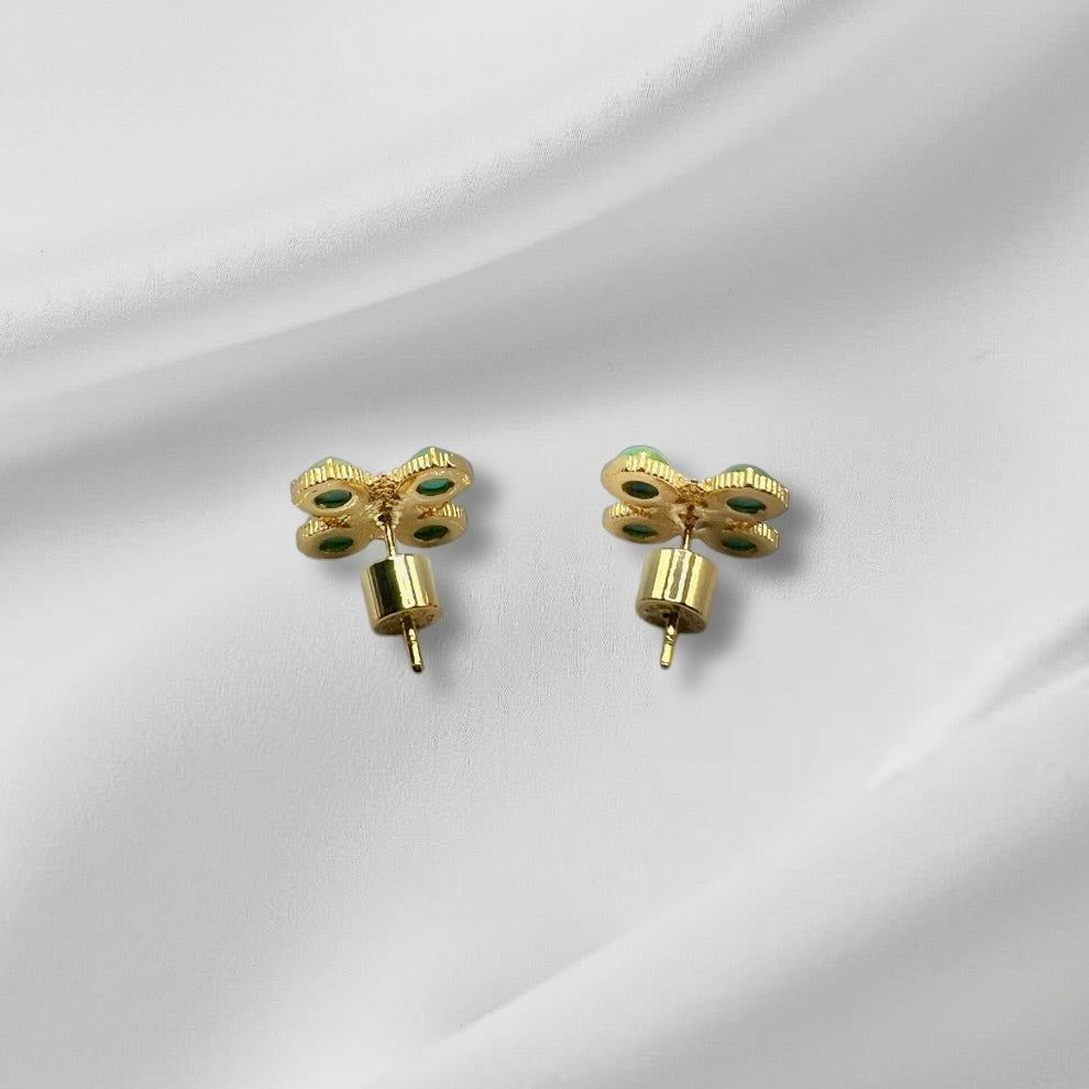 Turquoise Pearl Glory Cross Stud Earrings - Che Cose Belle
