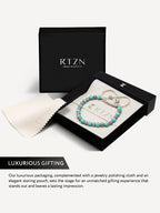 Turquoise & Silver Charms Beaded Bracelet - Native - Che Cose Belle