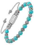 Turquoise & Silver Charms Beaded Bracelet - Native - Che Cose Belle