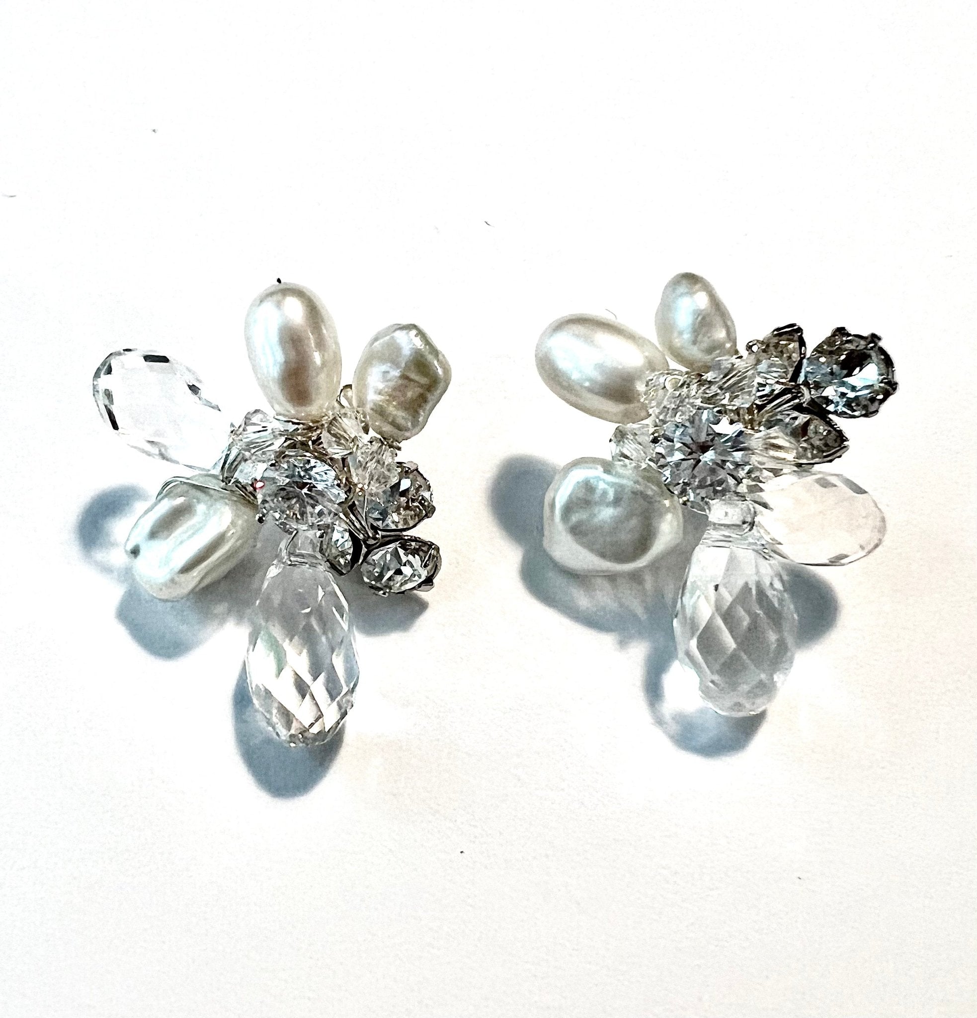 Turquoise Swarovski Flower earrings - Che Cose Belle