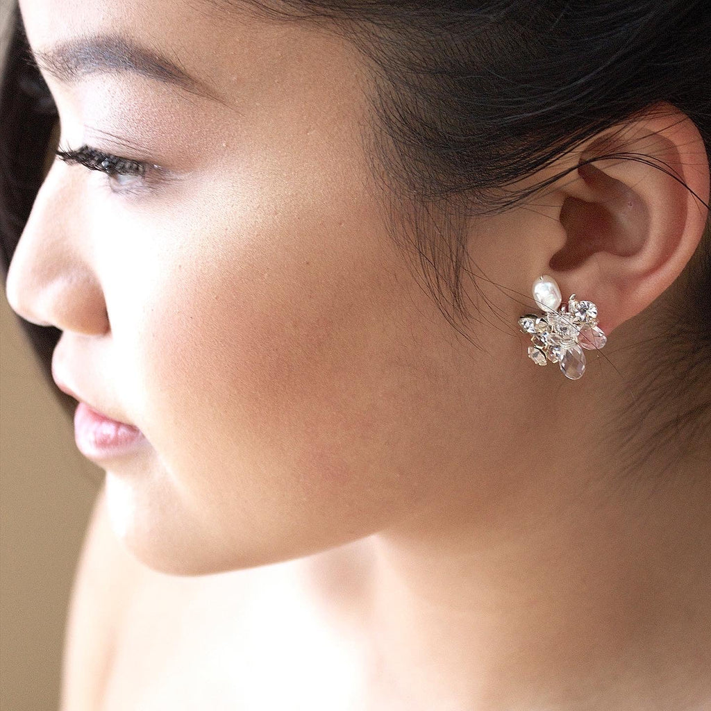 Turquoise Swarovski Flower earrings - Che Cose Belle