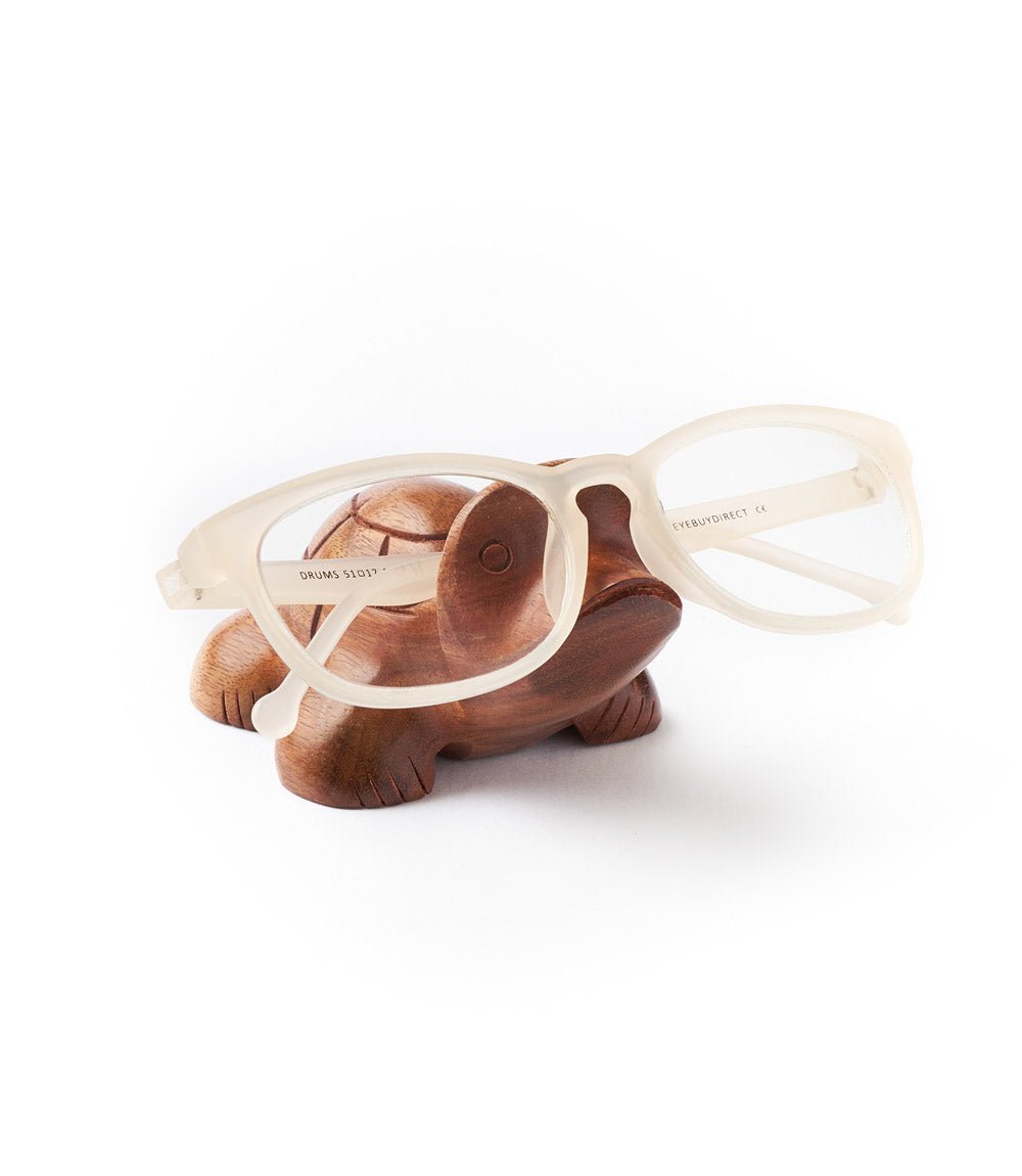Turtle Eyeglasses Holder/Stand - Hand Carved Indian Rosewood - Che Cose Belle