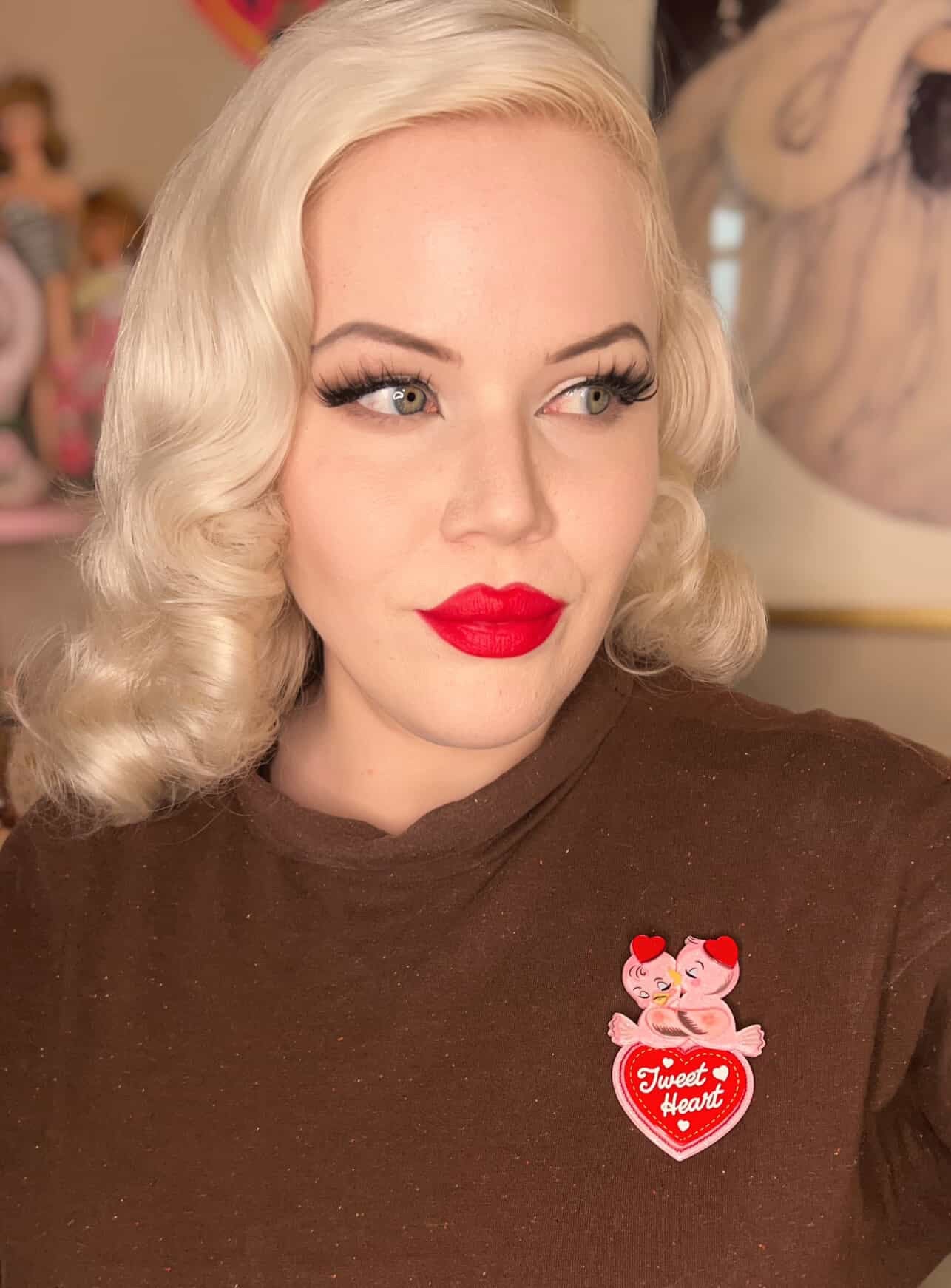 Tweet Heart Brooch by 50's Vintage Dame x Lipstick & Chrome - Che Cose Belle