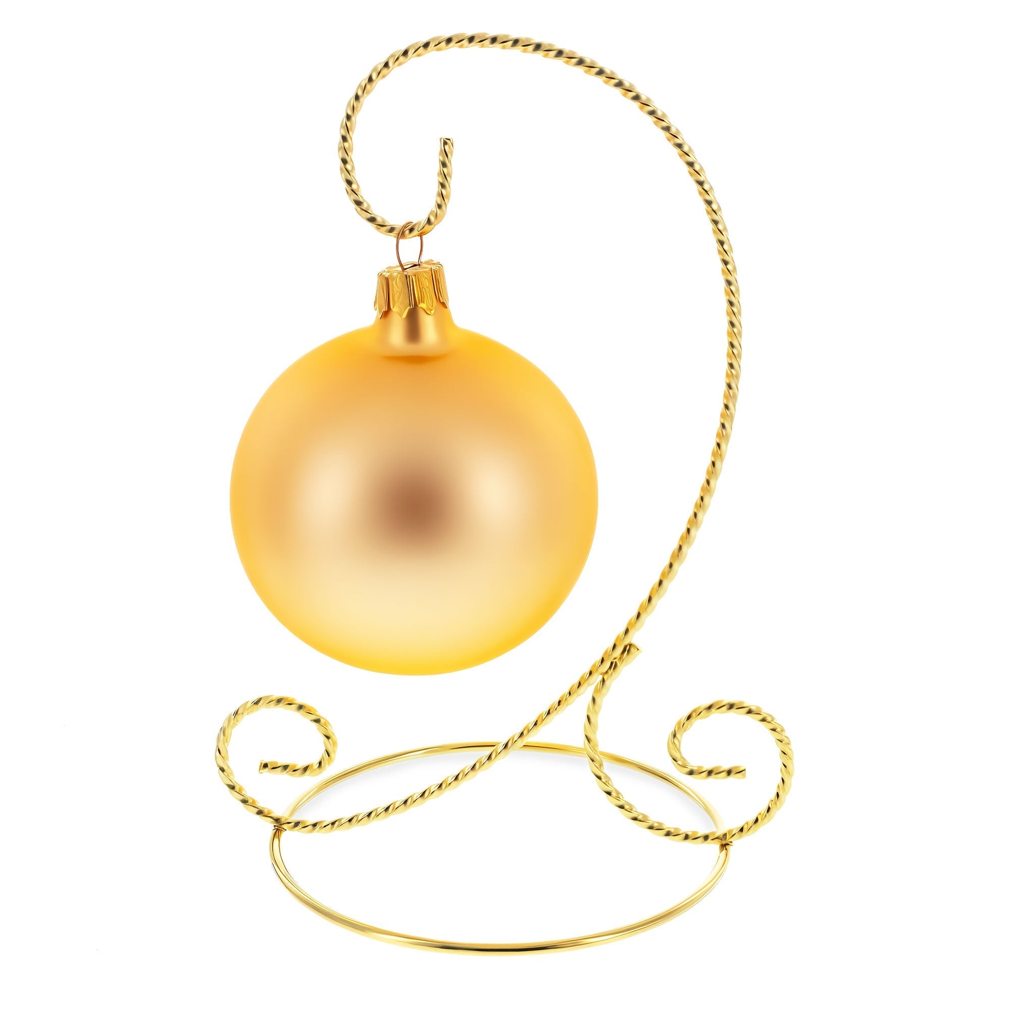 Twisted Wire Gold Metal Ornament Stand Display 7.2 Inches (Taiwan) - Che Cose Belle