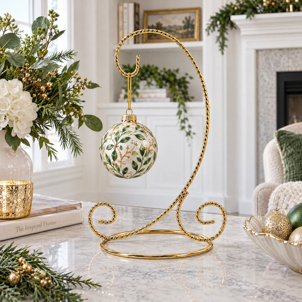 Twisted Wire Gold Metal Ornament Stand Display 7.2 Inches (Taiwan) - Che Cose Belle